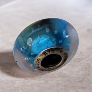 PANDORA S925 ALE Murano Blue Bracelet Charm Effervescence